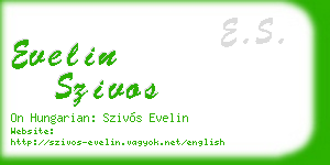 evelin szivos business card