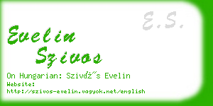 evelin szivos business card